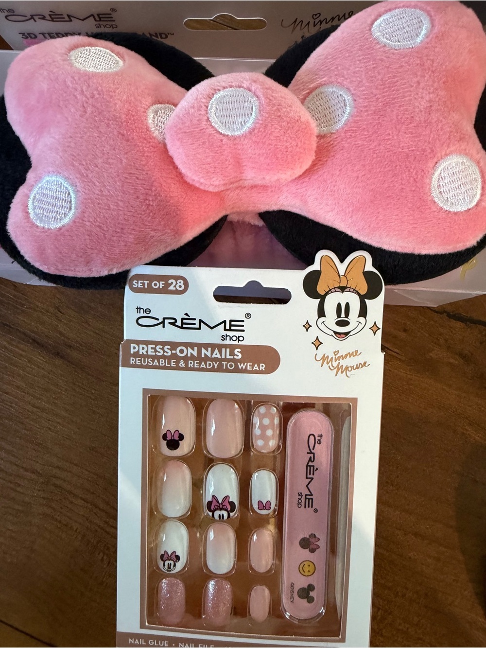 The Crème Shop Minnie Mouse Pink 3D Teddy Headband, BNIB + matching Nails!